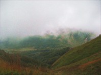Вид с Армянского перевала на лагерь Фишт
